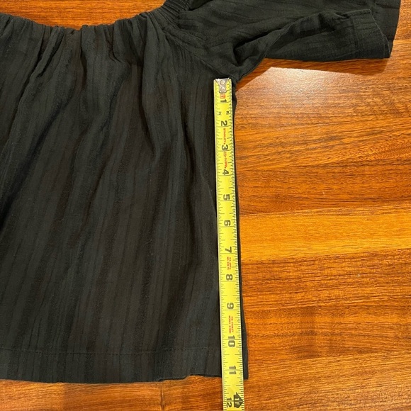 REFORMATION Tomato Off Shoulder Linen Top Crop Blouse Black Womens Size XS - Picture 8 of 12